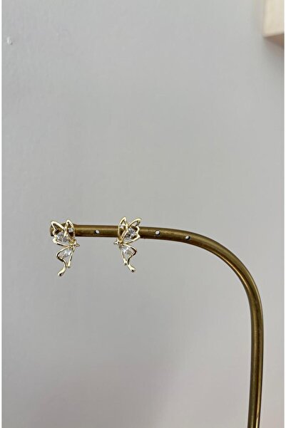 XUPING JEWELRY Special Series Half Butterfly Stone Detail Xp Gold Earrings