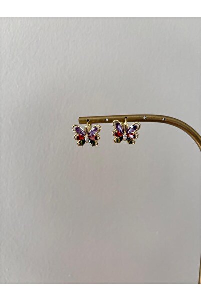 XUPING JEWELRY Special Series Butterfly Colorful Crystal Stone Xp Clip-On Gol...