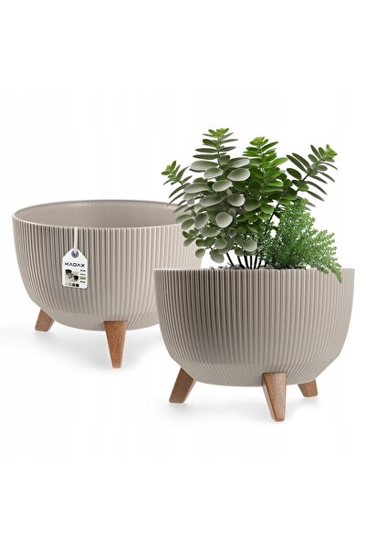 KADAX Ghiveci de grădină cu picioare pentru flori, bol rotund mare, 33 cm