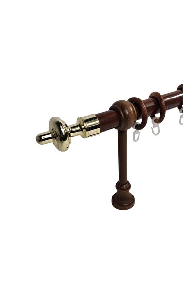 KLEIDECO galerie lemn/plastic galvanizat 28 mm SAN DIEGO simpla, nuc-auriu, 1...