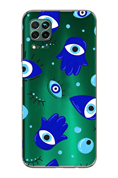 FLAMENKO حافظة هاتف هواوي بي 40 لايت شفافة متوافقة مع هامسا هاند منقوش