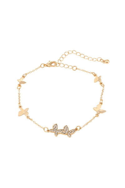 EFAYN.RO Bratara cu pandantive in forma de fluture, cristale semipretioase, a...