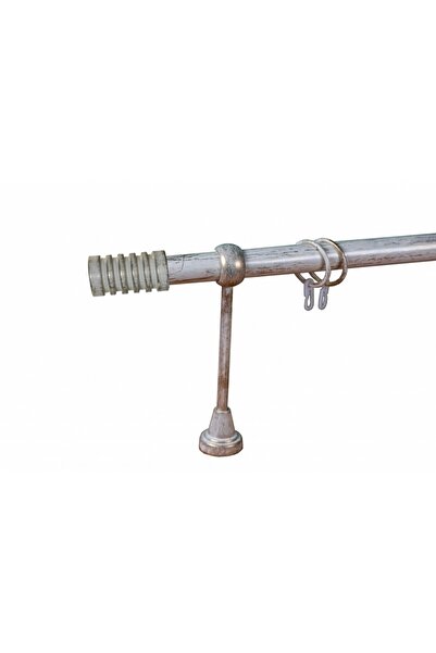 KLEIDECO galerie metal 25 mm BRAZILIA simpla, alb-auriu, 120 cm, capete SAO P...