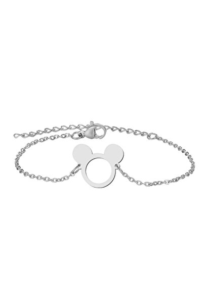 EFAYN.RO Women's bracelet, cartoon pattern, mouse pendant, adjustable, silver...