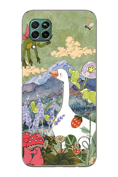 FLAMENKO حافظة هاتف شفافة متوافقة مع هاتف هواوي P40 Lite من نوع Kaz and Natur...