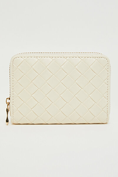 R&B Women's Ivory Braided Long Wallet