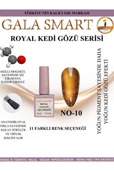 gala smart Royal Cat Eye Gel Polish Kedigözü Kalıcı Oje 10 ml No:10