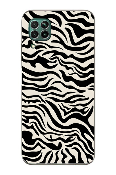 FLAMENKO حافظة هاتف زيرا منقوش شفافة متوافقة مع هاتف هواوي P40 لايت