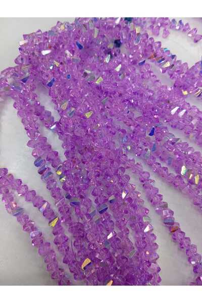 Ralp Moda خرز كريستال تشيكوسلوفاكي بيراميد كريستالي 6 ملم 3 خيوط من ليلا