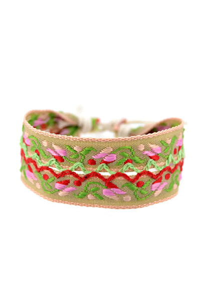 EFAYN.RO Women's bracelet, traditional motifs, adjustable, green, EFAYN