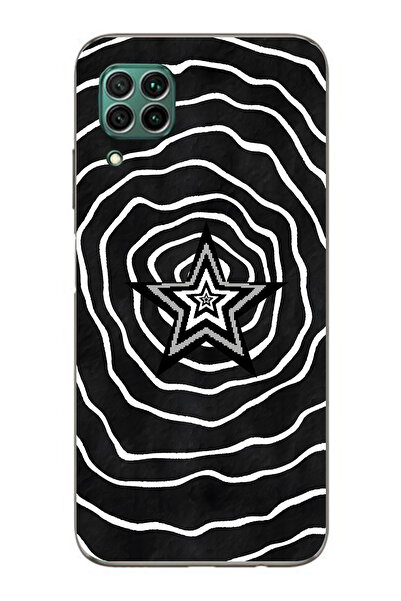 FLAMENKO حافظة هاتف شفافة متوافقة مع هاتف هواوي P40 لايت باللونين الأسود والأ...