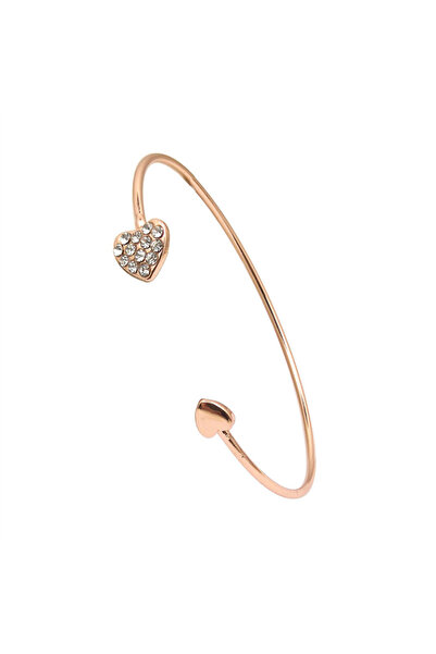 EFAYN.RO Women's heart bracelet with crystals, gold, rhinestones, adjustable,...