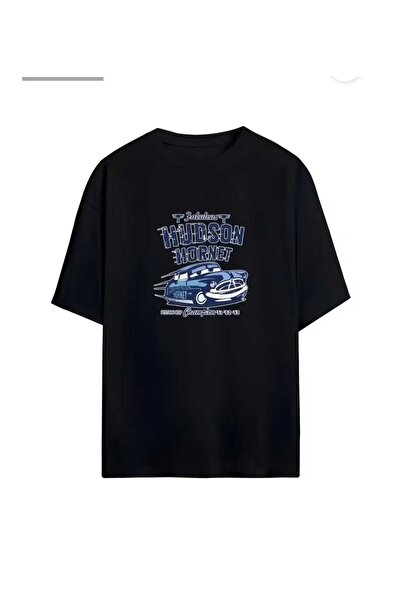 LAYORA Unisex Women Men Hudson Hornet Printed Oversized T-Shirt