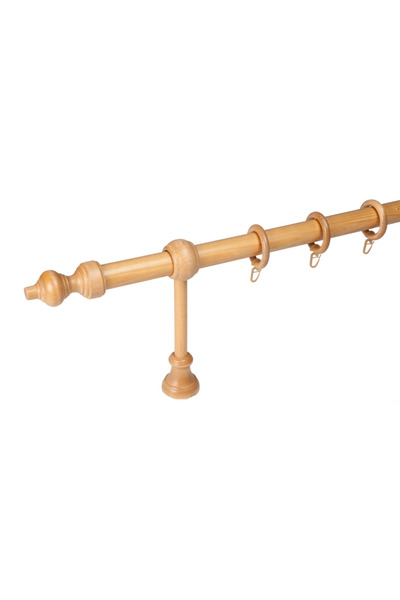 KLEIDECO galerie lemn 28 mm FILIGRANO, simpla, stejar deschis ,380 cm