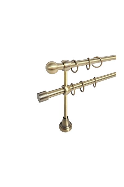 KLEIDECO galerie metal 16/16 mm COSTA RICA dubla, auriu-antic, 120 cm, capete...