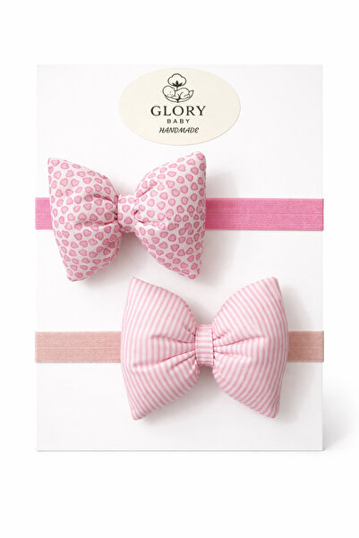 GLORY BABY Cotton Baby Girl Bow Bandana Set of 2