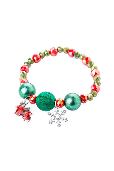 EFAYN.RO Bracelet, festive pattern, cheerful accessories, globes, star and gl...