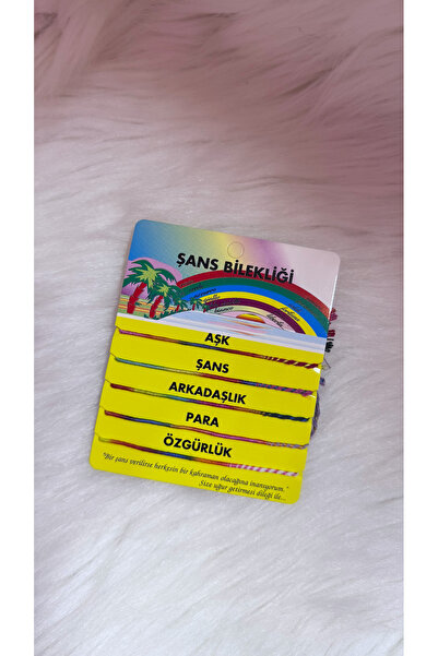 iky aksesuar Lucky Bracelet 1 Card 5 Pieces