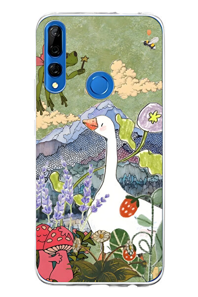 FLAMENKO حافظة هاتف شفافة متوافقة مع هاتف هواوي Y9 برايم 2019 بتصميم كاز آند ...