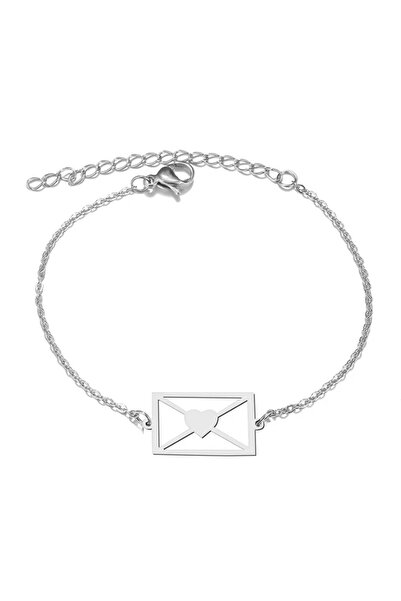 EFAYN.RO Women's bracelet, love letter pattern, envelope pendant with heart, ...