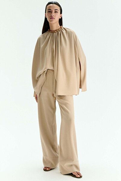 H&M بنطلون واسع برباط