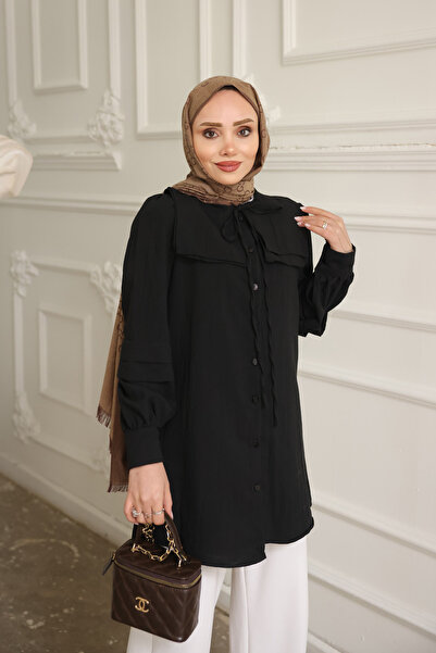 İmajButik Black Collar Detailed Shirt