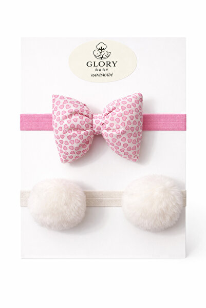 GLORY BABY Cotton Baby Girl Bow Bandana Set of 2