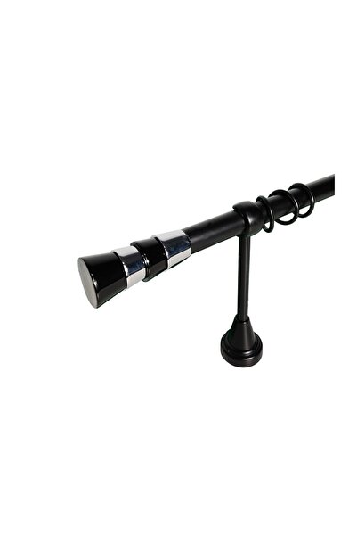 KLEIDECO galerie metal 19 mm FRANTA simpla, negru, 240 cm, capete TOULOUSE negru