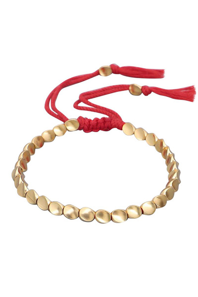 EFAYN.RO Women's bracelet, Tibetan model, adjustable, red, EFAYN