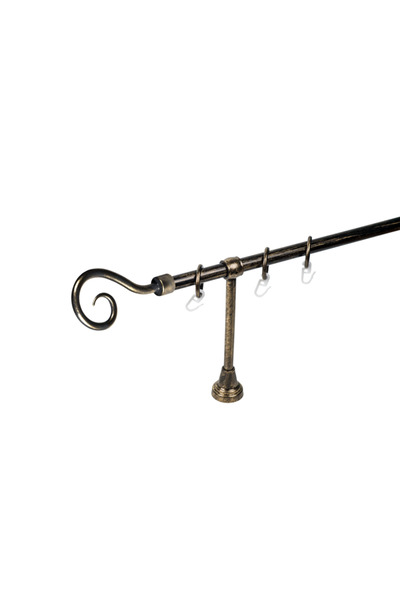 KLEIDECO galerie plastic 16 mm INNOVATIE simpla, negru-auriu, 120 cm, capete ...