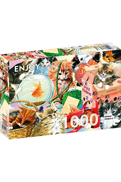 Enjoy Puzzle Пъзел 1000 части Enjoy – Любопитни котки