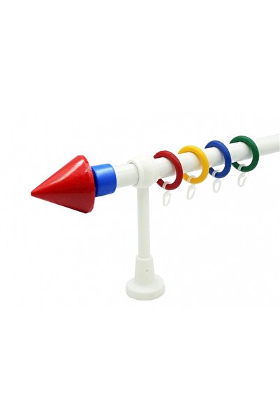 KLEIDECO plastic gallery 28 mm KIDZ simple, red-blue Pyramid ends, 240 cm