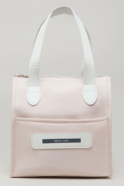 R&B Unisex Pink Zippered Lunch Bag