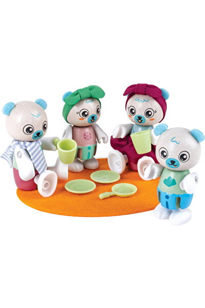 Hape figurină de jucărie cu familia ursului polar