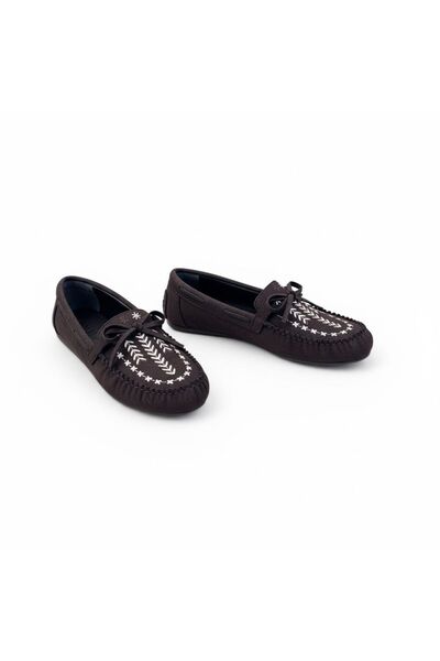 PATRON SHOES Embroidered Suede Women's Loafer