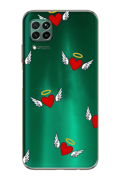 FLAMENKO حافظة هاتف شفافة متوافقة مع هاتف هواوي P40 Lite من نوع Angel Heart م...