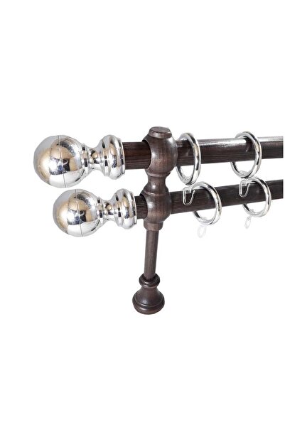 KLEIDECO galerie 28/28 mm SICILIA dubla, culoare - wenge / capete si inele: c...