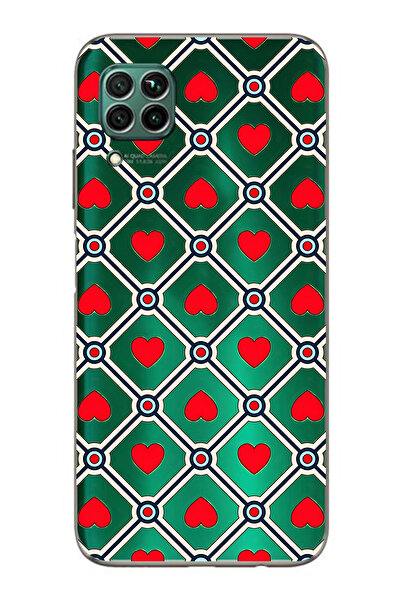 FLAMENKO حافظة هاتف شفافة متوافقة مع هاتف هواوي P40 Lite باللون الأحمر القديم...