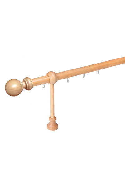 KLEIDECO galerie lemn 28 mm BERGAMO SUPER cu canal, simpla, fag, 120 cm