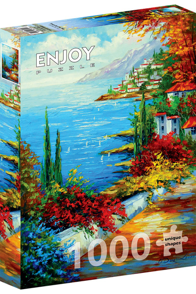 Enjoy Puzzle Пъзел 1000 части Насладете се на града край морето