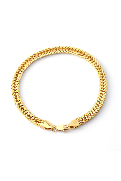 EFAYN.RO Bratara dama, model impletitura, dimensiune fixa, aurie, EFAYN