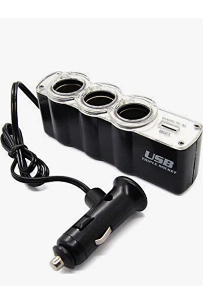 OTO SÜSLEN İSTANBUL Çakmaklık Çoklayıcı 3x1 Çakmak Çoğaltıcı Usb 12v