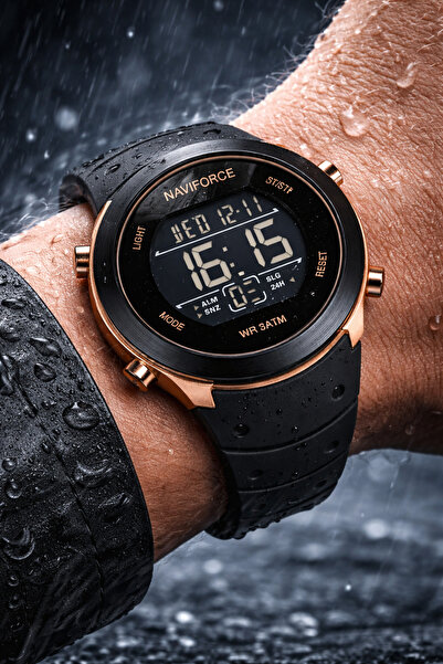 Naviforce Digital Men's Wristwatch with Light Alarm Water-Resistant