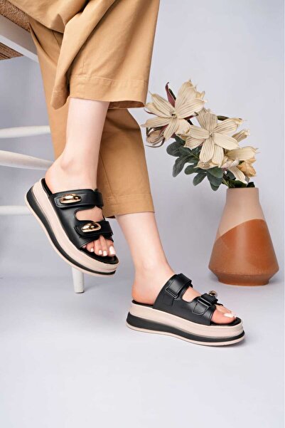 LEYDİ SHOES ΜΑΥΡΕΣ ΠΑΝΤΟΦΛΕΣ ΜΑΪΑ ΜΕ ΔΥΟ ΛΩΡΙΔΕΣ ΚΑΙ ΑΓΚΡΑΦΑ