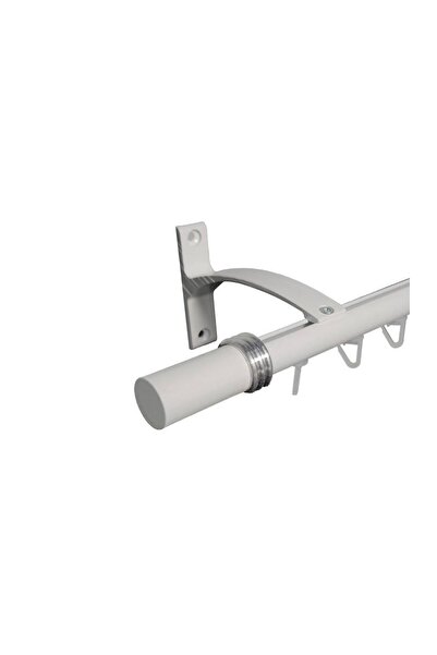 KLEIDECO galerie aluminiu 19 mm IBIZA cu canal simpla,alb, 160 cm, capete MAR...