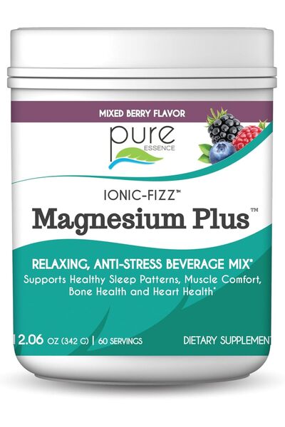 PE PURE ESSENCE مسحوق المغنيسيوم الفوار الأيوني من بيور إيسنس لابز، بنكهة الت...