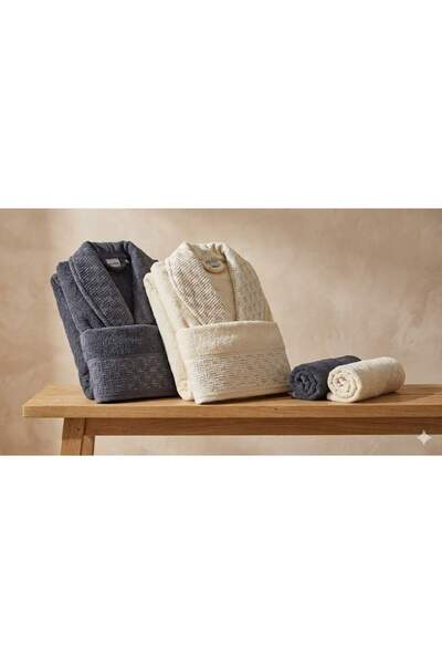 Özdilek Diagonal Waffle Grey-Beige Family Set