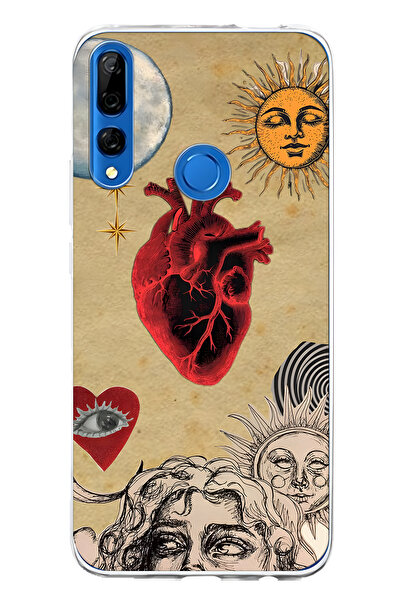 FLAMENKO حافظة هاتف شفافة متوافقة مع هاتف هواوي Y9 برايم 2019 من سول و هارت ك...