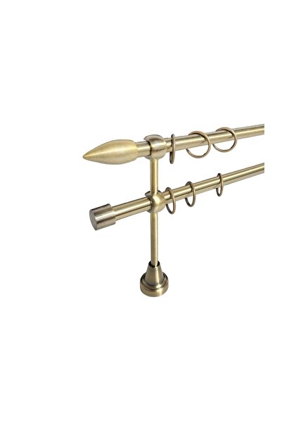 KLEIDECO galerie metal 16/16 mm COSTA RICA dubla, auriu-antic, 200 cm, capete...