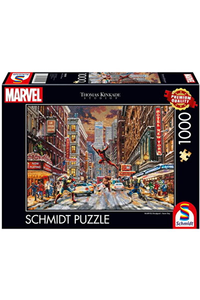 Schmidt Spiele Thomas Kinkade Studios: Marvel - Deadpool, Ziua cu zăpadă, Puz...
